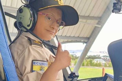 La pequeña estuvo en un viaje en el helicóptero policial.