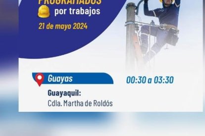 Horarios cortes de luz en Guayaquil