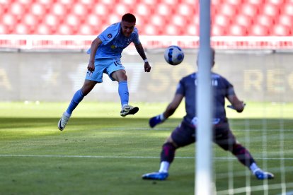 Layan Loor, con un potente zurdazo, marcó su primer gol con el Trencito en 2024.