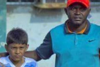 Davis Bautista y Luis Medina cuando lo dirigía en sus inicios.