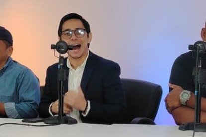 Jerson Ruiz, Christian Macías y Eduardo Hurtado en el programa de Copa América de Extra y Expreso,