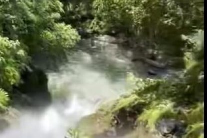 Una de las caídas de agua que hay en esta zona de la Amazonía.