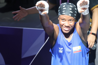 La ecuatoriana María José Palacios llegó con actitud a su pelea por los octavos de final en París 2024