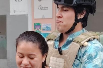 Aquí se aprecia a Stalin en la grabación de uno de sus sketches.