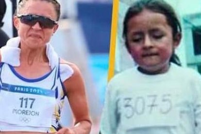 La evolución de Glenda. A la derecha cuando tenía 5 años y ganó su primera medalla y a la izquierda cuando ganó la medalla olímpica.