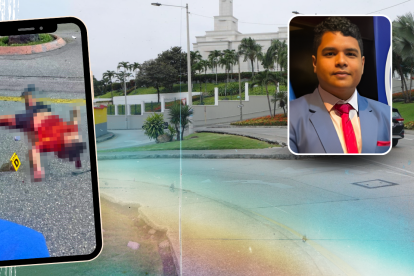 En la avenida Rodrigo Chávez, en el norte de Guayaquil, se chocó Yuliano en la noche del 6 de agosto.