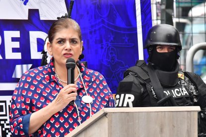 La ministra de Gobierno, Mónica Palencia.