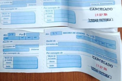 Las evidencias halladas a los extorsionadores.