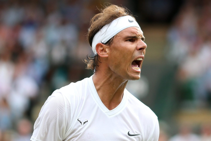 Rafael Nadal festeja una de sus victorias en un Grand Slams