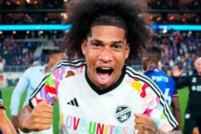 Marco Angulo cuando defendía al FC Cincinnati.