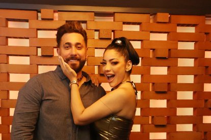 Nathalie Carvajal y Chicho Trujillo tras regresar de su luna de miel.