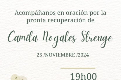 Misa para Camila, hija de Úrsula Strenge