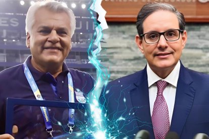 César Avilés, presidente de Emelec, y Andrés Ortiz, titular del Tribunal Electoral, mantienen una disputa por las elecciones del club.