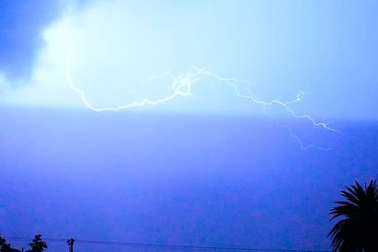 La noche del 19 de marzo también hubo tormentas eléctricas.