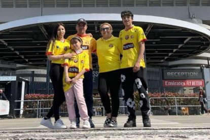 Los Andrade - Brito en el estadio San Ciro de Milán.
