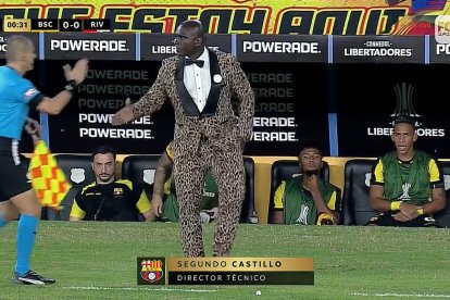 La pinta de Segundo Castillo ante River Plate.