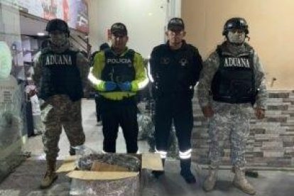 La detección se ejecutó entre personal policial y del SENAE.