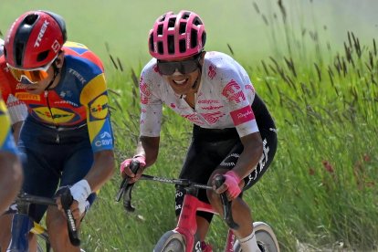 Richard Carapaz tuvo una destacada actuación en la novena etapa.