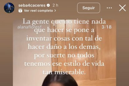 La pareja de Alana, Sebastián Cáceres, ha compartido un mensaje de apoyo en la mañana del jueves 29 de mayo.