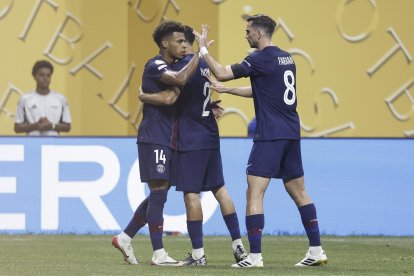Jugadores de PSG celebraron la clasificación a la semifinal del Mundial de Clubes 2025