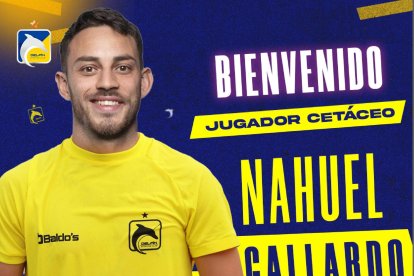 Nahuel Gallardo cuando fue presentado en Delfín.