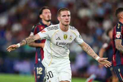 Franco Mastantuono, la joven figura de Real Madrid, anotó su primer gol.