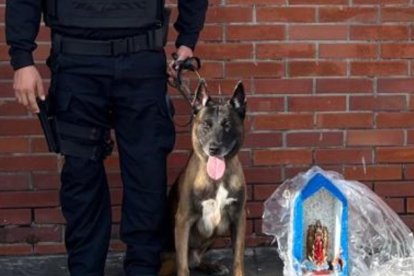 La estatuilla fue usada para camuflar las sustancias.