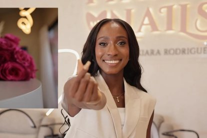 La deportista abrió First my Nails by Kiara Rodríguez.