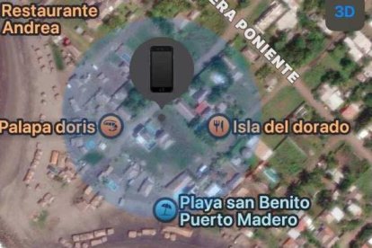 El último rastro que se tuvo del celular de sus familiares.