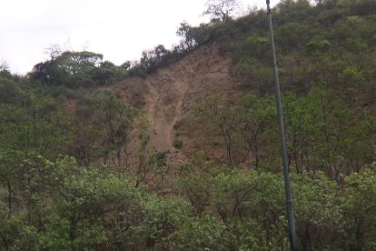 Uno de los puntos en los que se observa movimiento de tierra.