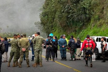 El cadáver de Héctor Enríquez fue encontrado en una quebrada en la vía Alóag-Santo Domingo.