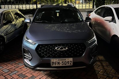 En este carro fueron capturados los sospechosos.