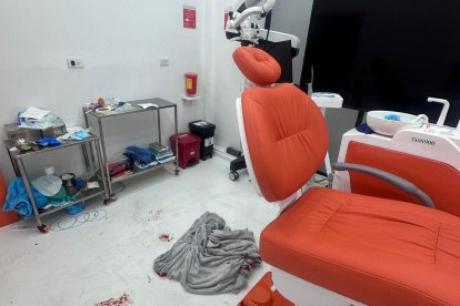 En este lugar encontraron al paciente muerto.