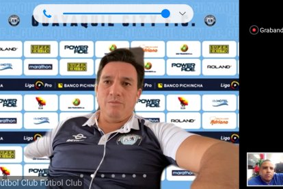 Pool Gavilánez, entrenador de Guayaquil City habló vía Zoom con EXTRA.