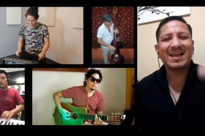 La canción fue grabada en sus casa vía celulares en plena cuarentena