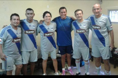 Iván Hurtado, Kleber Fajardo, Álex Cevalos, Ivo Ron y el Enrique Verduga.