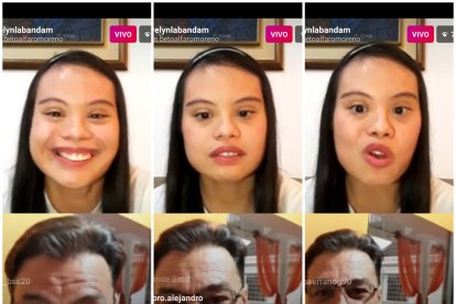 Evelyn Labanda, debutó en las entrevistas deportivas con Carlos Alfaro Moreno, presidente del Barcelona.