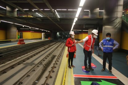 El alcalde Jorge Yunda revisó los últimos  detalles de la estación Cardenal de la Torre.