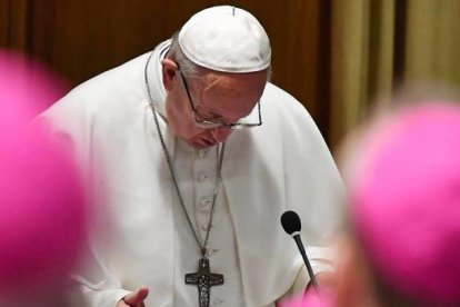  El papa Francisco en la cumbre antipederastia en el Vaticano. 
