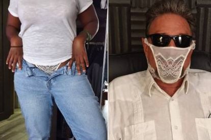 A la izquierda: una foto de Janice McAfee, esposa del millonario.