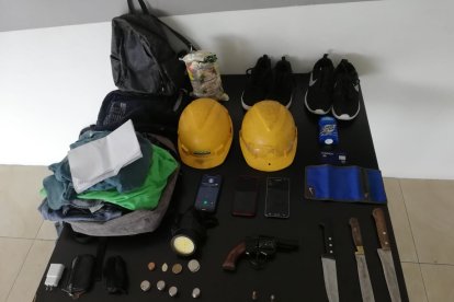 Estos fueron los elementos hallados en poder de los malandrines.