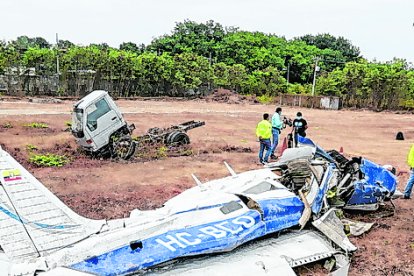 Avioneta en la que viajaba Jocelyn con su novio Daniel Salcedo. El siniestro ocurrió en Tumbes, Perú, el pasado 8 de junio.