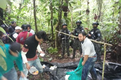 En el operativo de rescate participaron más de 20 uniformados de la Unase y el GIR.