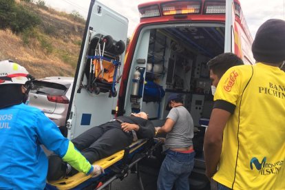 Los heridos fueron llevados hasta casas de salud.