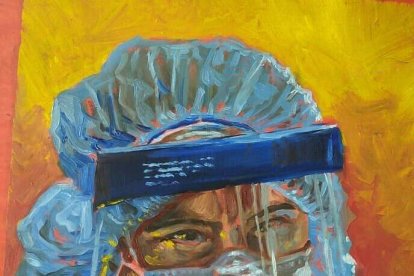 Los héroes vestidos con bata fueron plasmados por el arte de Cuero.