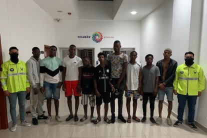 Los sospechosos fueron llevados a la Policía Judicial tras su aprehensión.