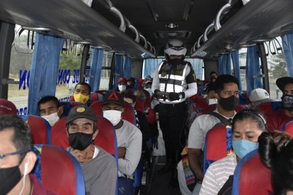 La campaña también está dirigida a los pasajeros.