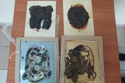 La droga incautada en encomiendas.