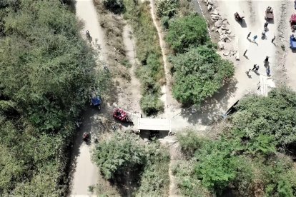 La policía y militares controlan el sector de la línea de frontera.