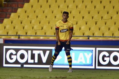 Cristian Colman y su cuarto gol en LigaPro con Barcelona.